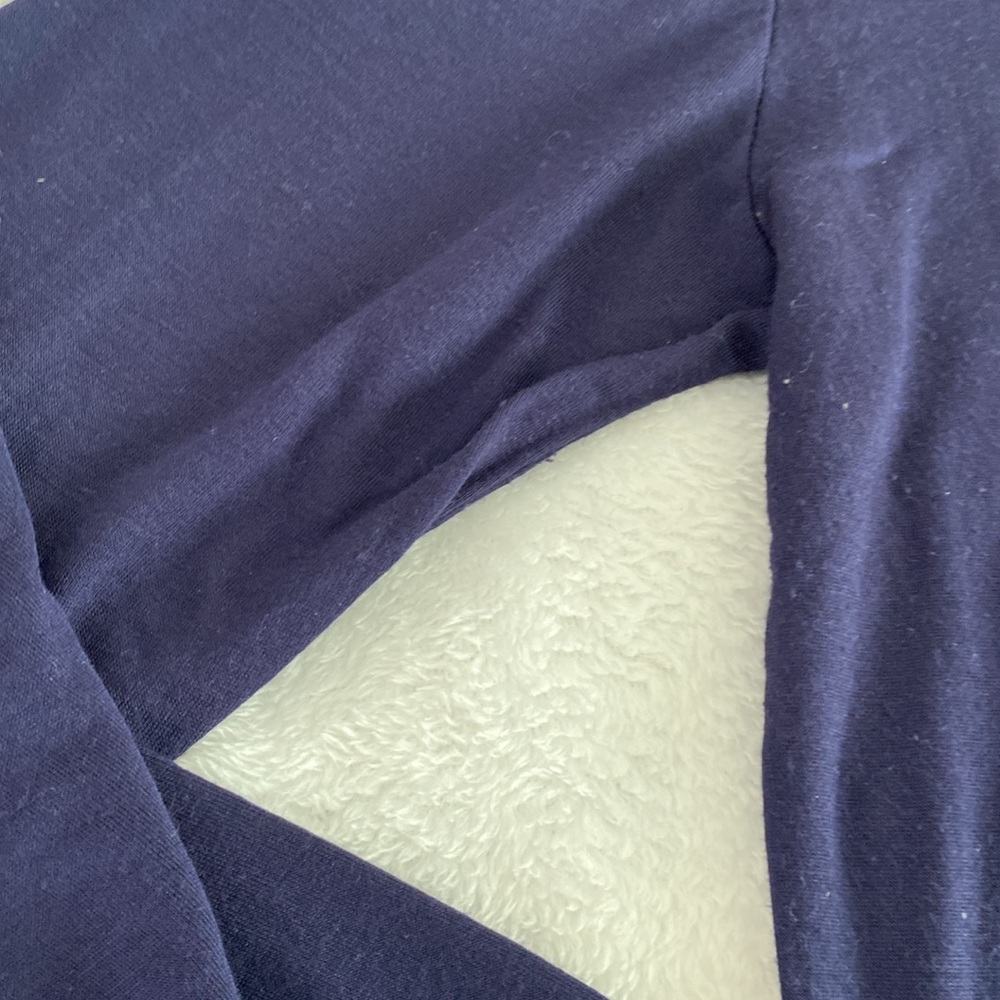 Super sheer navy long sleeve scoop neck shirt - Picture 6 of 17